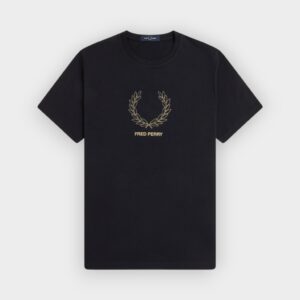 Fred Perry - Camiseta Outline Laurel wreath negro
