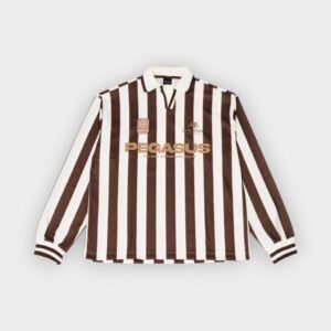 Goodies Sportive - Camiseta manga larga Cocoa Vintage Football Marrón/Blanco