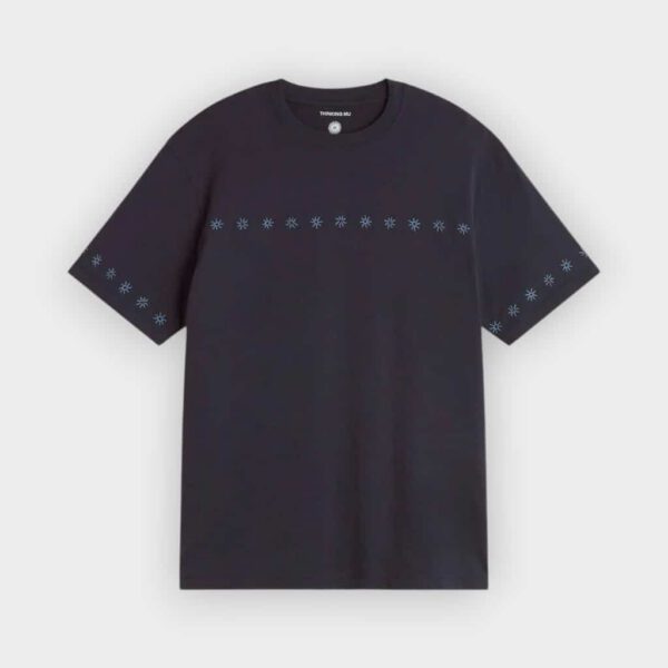 Thinking Mu - Camiseta navy bordada Aaron