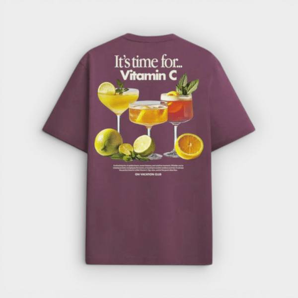 On Vacation - Camiseta Vitamin C Burgundy