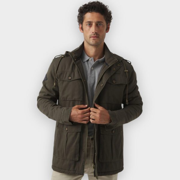 Scotta 1985 - Chaqueta Sahariana pockets verde