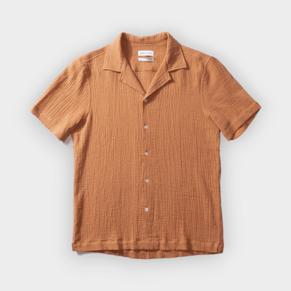 Edmmond - Camisa Gardener Ss plain orange
