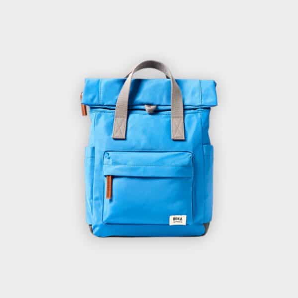 Roka London - Mochila Canfield B roll top Malibu blue nylon small