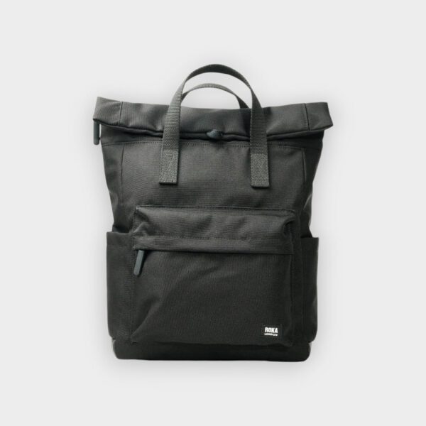Roka - Mochila all black Canfield B recycled canvas medium