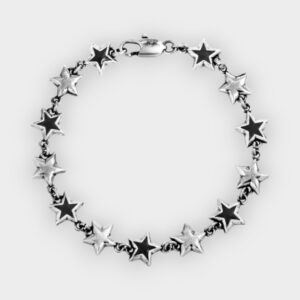 Twojeys - Pulsera Enameled stars negro