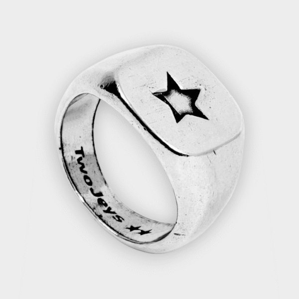 Twojeys - Anillo Star Signet Ring Silver