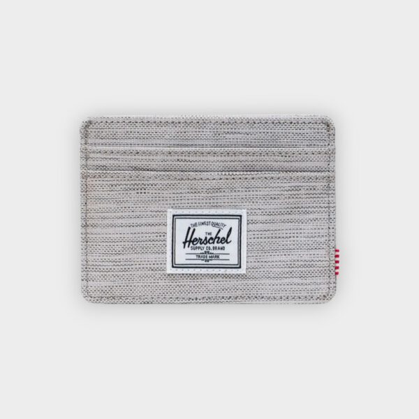 Herschel - Tarjetero Charlie light grey crosshatch